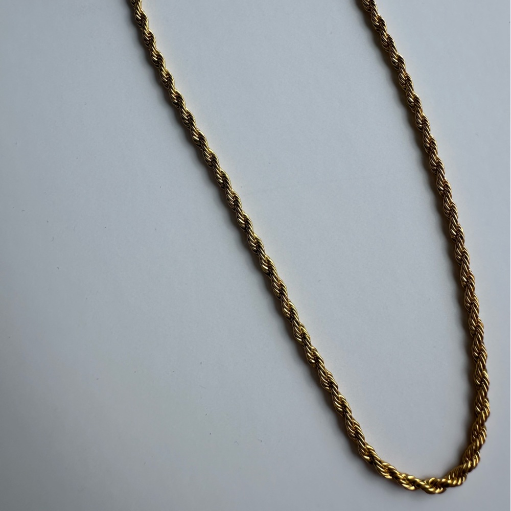 Rope Gold Plated long necklace